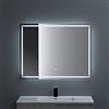 doporro Specchio Bagno LED 90x70 cm Rettangolare Retroilluminato con Interruttore Tattile, Dimmerabile 3 Colori, Antifog, Memoria, Vetro Temperato HD - Spiegel02