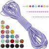 LEREATI Filo Elastico per Braccialetti Resistente, Cordoncino Elastico 2mm x 5m Elastici Braccialetti Cordino Elastico, Filo Nylon per Collane Perline Braccialetti Fai da Te Cucire (Viola Chiaro)