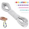 LEREATI Filo Elastico per Braccialetti Resistente 2.5mm x 5m Cordino Elastico Fili per Braccialetti, Cordoncino per Collane, Filo Elastico per Cucire Fai da Te Perline (Bianco)