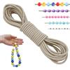 LEREATI Filo Elastico per Braccialetti Resistente 2.5mm x 5m Cordino Elastico Fili per Braccialetti, Cordoncino per Collane, Filo Elastico per Cucire Fai da Te Perline (Beige)