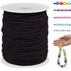 LEREATI Filo Elastico per Braccialetti Resistente 1mm x 100m Cordino Elastico Fili per Braccialetti, Cordoncino per Collane, Filo Elastico per Cucire Fai da Te Perline (Caffè)