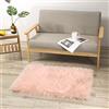 Teppich Wölkchen Tappeto in Pelle D'agnello, Imitazione Della Pelliccia - Soggiorno Camera Da Letto - Tappeto Da Letto Lavabile, Cuscino Di Seduta, Pelliccia Per Sedia, Divano - Rosa - 60x90 cm Rettangolo