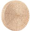 Joyzan Tatami Pouf, Tappetino da Pavimento Fatto Mano Rotondo Pad Paglia Intrecciata Cuscino Sedile Rattan Piatto Poggiapiedi Cerimonia tè Home Decor per Meditazione Zen Yoga Patio Finestra Ondulata