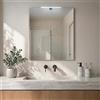 Inbagno Specchio Bagno 60x70 cm con LED 6000K Reversibile Rettangolare A Filo Lucido, Lampada Cromata, Installazione Verticale o Orizzontale, IP44