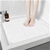 Freyeeti Tappetino Doccia Antiscivolo 80x80cm, Morbido Inserto Doccia in TPE Con Fori di Drenaggio e Ventose, Lavabile in Lavatrice, per Sale Massaggi, Docce, Vasca Bagno