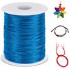 LEREATI 1.5mm Filo Nylon per Braccialetti, 100m Cordoncino per Braccialetti Cordoncino Natalizio Coda di Topo Cordoncino, Macrame Corda per Collane Perline Gioielli Fai da Te (Blu Lago)
