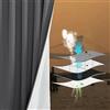 PONY DANCE Tende con Tessuto Soffiato Fuso per Filtri Antipolvere 100% Tende Oscuranti Camera da Letto Curtains Fonoassorbenti a Quattro Strati ad Anelli 2 Pezzi 132x213 CM, Grigio