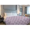 IlGruppone Copriletto Estivo Made in Italy 100% Cotone Coperta Leggera Piquet Singolo Matrimoniale Piazza e Mezza - Lovelycheck Rosa - 1 Piazza