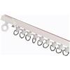 Generic Binario per Tende da Soffitto Binario Adesivo per Tende Silenzioso per Divisori Protezione Della Privacy(White (top),3.9′-120cm)