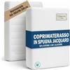 L'Emporio Casa Coprimaterasso in Spugna Jacquard di Cotone Elasticizzato con Angoli Perimetrale, Lavabile, Regolabile, Certificato Oeko Tex, per Diversi Materassi (2 Posti 160-180x190-200)