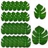 NUOGUAYI 36 Pezzi Foglie di Monstera Artificiali, Foglie di Palma Artificiali, Foglie Tropicali Artificiali Monstera, Verde Foglie di Palma Finte per Feste Giungla, Hawaiana, Spiaggia, Compleanno, Matrimonio