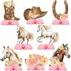 Bubaxuce Set Decorazioni Tavolo Festa Cavallo per Ragazze - Decorazioni Compleanno Ragazze Cavallo Esagonali E Addobbi Tavolo A Tema Cavallo per Bambini Compleanno E Neon