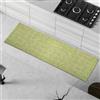 Comart - Tappeto Cucina Trama - 50x180 cm - Antiscivolo - Assorbente - Facile da Pulire - Passatoia in Poliestere Intrecciato - Resistente - Moderno - Runner per Corridoio e Entrata - Verde
