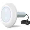 OSREE Luci Piscina LED con Filettatura 2, 12W Lampade Piscina 6000K Non Dimmerabile, 1200lm, Ø190mm, 12V AC/DC Riempito Resina Faro per Piscinas Prefabbricate Vetroresina Fuori Terra Acciaio