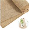 Ltsbaed Runner da Tavola in Juta Rotolo di Juta Naturale Runner da Tavola Vintage Naturale Vintage Artigianato Rustico Juta per Feste di Matrimonio Decorazione della Tavola di Natale 30 x 300 cm