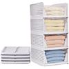Yidaxing Organizer Per Armadio, Set di 4 Organizer Cassetti Pieghevole in Plastica | Yidaxing Organizer per Armadio per Vestiti, Camera da letto, Casa, Cucina, Bagno, Bianco(43 x 33 x 72cm)