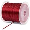 LEREATI Filo Elastico per Braccialetti, Filo Nylon per Braccialetti Fili di Plastica Cordoncino Cordino Elastico per Braccialetti, Perline, Collane, Fai da Te Artigianali (Rosso)