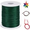 LEREATI 1.5mm Filo Nylon per Braccialetti, 100m Cordoncino per Braccialetti Coda di Topo Cordoncino Natalizio, Macrame Corda per Collane Perline Gioielli Fai da Te (Verde Scuro)