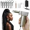 Generic Macchina per intrecciare dreadlock all'uncinetto, aghi automatici, extension per capelli fai da te per dreadlock facili