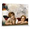 1art1 Raffaello Poster Stampa Artistica su Tela Gli Angeli di Raffaello (Dettaglio) Quadro da Parete sulla Barella | Murale XXL | Immagine 40x30 cm