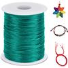 LEREATI 1.5mm Filo Nylon per Braccialetti, 100m Cordoncino per Braccialetti Cordoncino Natalizio Coda di Topo Cordoncino, Macrame Corda per Collane Perline Gioielli Fai da Te (Verde Autunno)