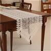 CAKERS Romantico Runner Da Tavolo Trasparente In Pizzo - Moderno Tovaglia Rettangolare Floreale Ricamato A Lusso Per Decorazioni Per Feste Di Compleanno Di Nozze,Beige,40x180cm (15.7x70.8in)