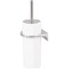 bremermann set per WC rotondo bremermann SAVONA incl. staffa a muro da incollare o forare & 1 testina di ricambio - per bagni e toilette per ospiti in plastica