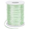 LEREATI Filo Nylon per Braccialetti 1.5mm x 100m Cordoncino Natalizio Cordone di Raso, Cordino per Borse Uncinetto, la Creazione di Gioielli, Fai da Te, Collane, Perline (Verde Chiaro)