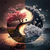 PANYI Albero Yin Yang Diamond Painting Albero Della Vita Spirituale Pittura Diamante Puo Essere Utilizzato Come Regalo Rilassante O Come Moderna Decorazione Da Parete Per La Casa 30x30cm