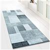 Floordirekt Lucano - Tappeto da soggiorno moderno, adatto per corridoio, cucina, camera da letto, prodotto al metro, antiscivolo, robusto e facile da pulire (antracite, 80 x 200 cm)