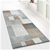 Floordirekt Lucano - Tappeto da soggiorno moderno, adatto per corridoio, cucina, camera da letto, venduto al metro, antiscivolo, robusto e facile da pulire (marrone, 80 x 200 cm)