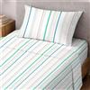 Ruggeri Completo Letto Piazza e Mezza, Cotone Tinto in Filo, Righe Pastello