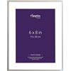 Hampton Frames Mayfair Cornice portafoto placcata argento 15x20 cm con passepartout bianco, vetro, autoportante o da parete, per casa o ufficio