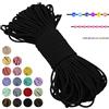 LEREATI Filo Elastico per Braccialetti Resistente, Cordoncino Elastico 2mm x 20m Elastici Braccialetti Cordino Elastico, Filo Nylon per Collane Perline Braccialetti Fai da Te Cucire (Nero)