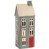 Home of Christmas Casa delle luci | Casa dei lumini | Casa delle luci | Portacandele | Candeliere | Ceramica (Verde/Beige 24 x 10 cm)