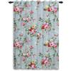 ggaimwf Tende a motivi floreali Retrò Tenda a fiori in fiore Fattoria Tenda verde Pieghe a matita per soggiorno Balcone Tenda da esterno Parte superiore con nastro 107x160 cm, 1 pannello