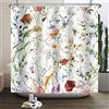 SDOTPMT Tenda da doccia con piante acquerellate,Colorato fiore erbaceo Boho tenda da bagno resistente lavabile bagno decorazione Tenda da doccia impermeabile ad asciugatura rapida con ganci 150x180cm