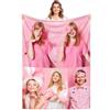 Gudina Coperta personalizzata con foto di testo. con 1-9 collage di foto. di flanella per la famiglia, il compleanno, il regalo di nozze, si adatta al divano, al divano, alla camera da letto-80cmX120cm