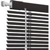 AJTXCSFOQL Senza Foratura Tende Veneziana in alluminio 120 135 118 104 98 cm, 25mm Veneziane da Interno/Esterno per Finestre, Protezione dalla luce e ai raggi solari, Kit di montaggio incluso(Nero)