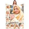 Gudina Coperta personalizzata con foto di testo. con 1-9 collage di foto. di flanella per la famiglia, il compleanno, il regalo di nozze, si adatta al divano, al divano, alla camera da letto-80cmX120cm