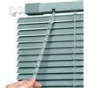 Generico Veneziana in Alluminio per Finestre, 40 60 70 90 100 110 140 160 170 190 200 215 cm Protezione dalla Luce e Visibilità Esterna, Kit di Fissaggio a Muro Incluso(Green-3)