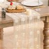 Artoid Mode Albicocca Tulle con Ricamo Margherita Primavera Runner 70x300 cm, Estate Cucina Tavolo Decorazione Interno Vacanza Festa Decorazione