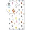 BrandMac Lenzuolo con angoli 100% cotone | Lenzuolo per letto singolo con angoli elastici, 90×200 + 25 cm | Lenzuolo per bambini | Prodotto ufficiale con licenza (Bluey - Bianco)