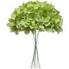 Wekuw 3 Pezzi Fiori Artificiali di Ortensia in Seta con Stelo 16cm Fiori Artificiali Ortensie Finte Realistiche, per Bouquet da Sposa Composizione Floreale, Casa, Giardino, Centrotavola (Verde Scuro)