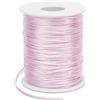 LEREATI Filo Nylon per Braccialetti 1.5mm x 100m Cordoncino Natalizio Cordone di Raso, Cordino per Borse Uncinetto, la Creazione di Gioielli, Fai da Te, Collane, Perline (Rosa Chiaro)