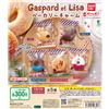 BANDAI Lisa & Gaspard Bakery Charm Set Completo di 5 Capsule BANDAI Gashapon Giocatt...