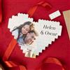 Wanapix | Puzzle Block Cuore Personalizzato | Regalo Originale di San Valentino | 47 Pezzi | 100% Personalizzato