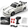 WDKXCN RC Drift Car, 1:64 Mini Macchina Telecomandata Drift con Faro LED, 4WD Drift Car con Sterzo Proporzionale, Macchinina Telecomandata Drift, Macchina da Drift per Adulti, Bianco