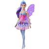 Barbie Dreamtopia, Bambola Fatina con Capelli e Ali Viola, Giocattolo per Bambini 3+ Anni, GJK00