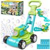 CRATIVWOOD Tosaerba Spara Bolle per Bambini, Macchina per Bolle 3-in-1 con 10 Soluzioni, Giochi all'Aperto per Bambini 3-8 Anni, Regalo di Compleanno Pasqua Estate per Ragazzi e Ragazze 3 4 5 6 7 8 Anni